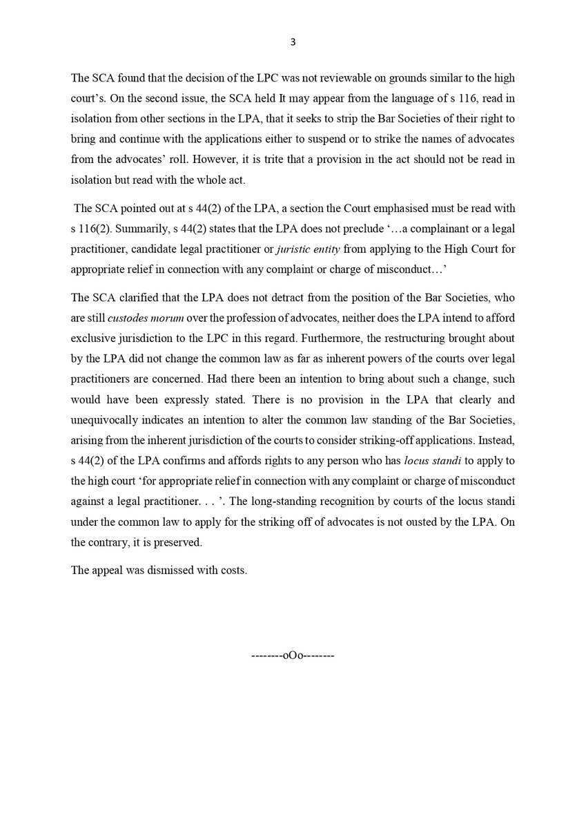 Hutchinson Wild v Legal Practice Council &amp; Others (956/2023) [2024] ZASCA 180
(19 December 2024)
Today the Supreme Court of Appeal (SCA) dismissed an appeal against the judgment of the Gauteng Division of the High Court, Pretoria (the high court).