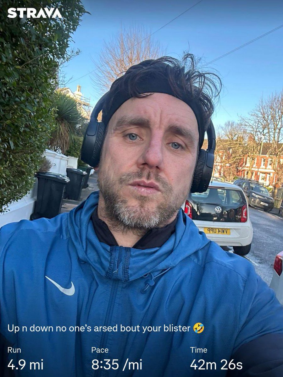 What’s up guys hope you’re all getting out there and building up that stamina! I’m not happy as I got a blister! Stupid socks 🤣🥶! Up the runners ⁦<a href="/TheJogShop1/">The Jog Shop</a>⁩ ⁦<a href="/balega/">Balega International</a>⁩ ⁦<a href="/UKRunChat/">UKRunChat</a>⁩ ⁦<a href="/BrightonMarathn/">Brighton Marathon Weekend</a>⁩ ⁦<a href="/runnerspace/">RunnerSpace</a>⁩