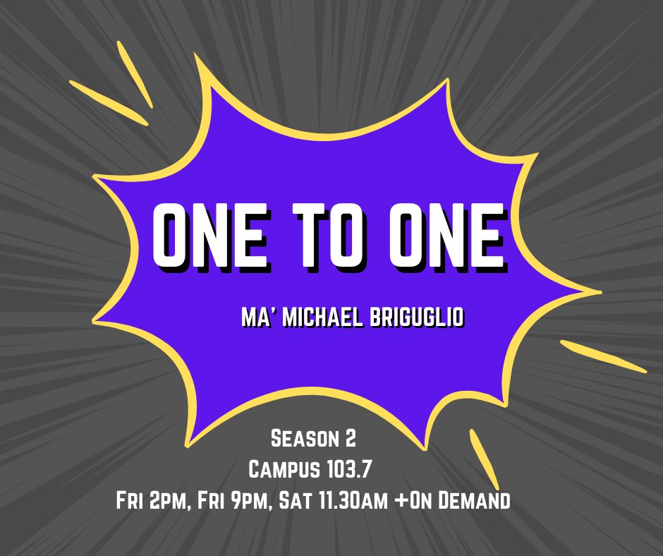 Din il-ġimgħa fuq #OneToOne fuq Campus 103.7 - Carmel Borg ↘️
mikes-beat.blogspot.com/2024/10/one-to… #Malta