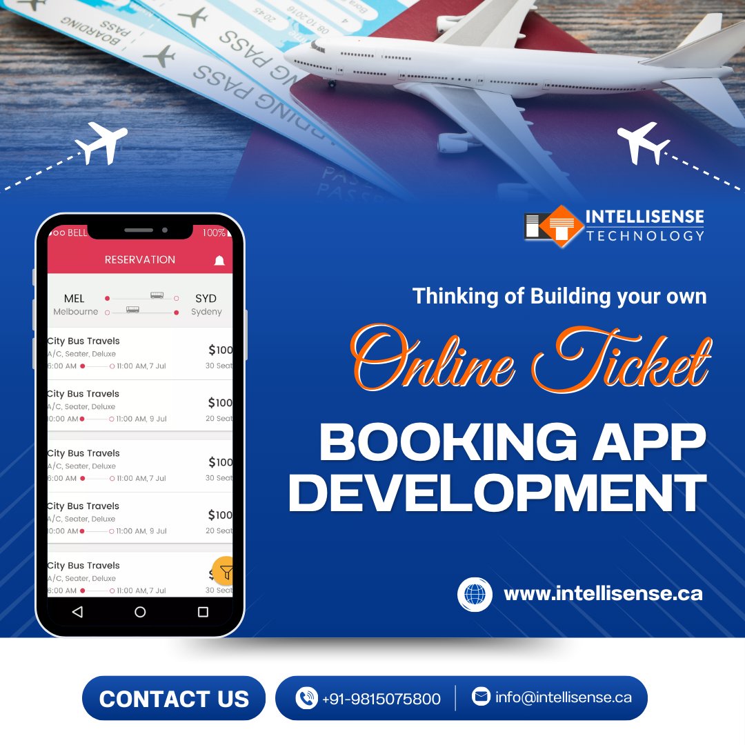 Intelisensetech's tweet image. 🚀 Looking to Build Your Own Online #TicketBookingApp? 🎫Transform your vision into reality with Intellisense Technology! 

📞 Call us at +91 9815075800
🌐 Visit: intellisense.ca/ticket-booking…

#OnlineBookingApp #AppDevelopment #MobileAppDevelopment #IntellisenseTechnology