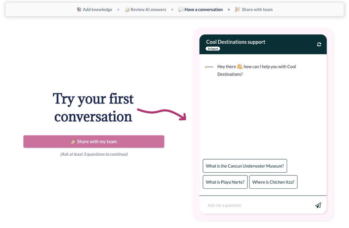 We've ripped up our onboarding and re-built it from scratch. We've also gone for a contrarian approach: make our onboarding slower, adding in more steps, adding in more education.

I was inspired by the onboarding for tools like Data Dog (application monitoring/logging).

They