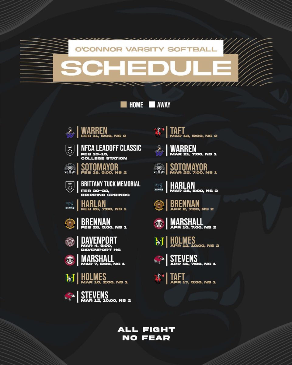 O’Connor HS Athletics (@ocathletics1819) on Twitter photo Christmas came early! 🎄
The <a href="/OCONNORSoftball/">OCSoftball</a> schedule is here! 🤩 
Mark your calendars to cheer on our Lady Panthers this season!
All heart. All fight. #GoPanthers 🥎 Christmas came early! 🎄
The <a href="/OCONNORSoftball/">OCSoftball</a> schedule is here! 🤩 
Mark your calendars to cheer on our Lady Panthers this season!
All heart. All fight. #GoPanthers 🥎