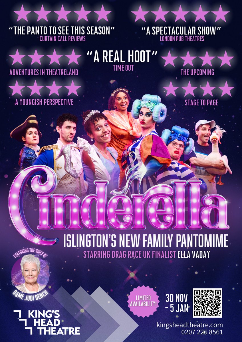🤩 NEW POSTER DROP! 🤩

Check out our brand new poster artwork for Cinderella, starring our fabulous cast! 💜

Head to our website to book today before we fully sell out... 🎟️✨
kingsheadtheatre.com/whats-on/cinde…