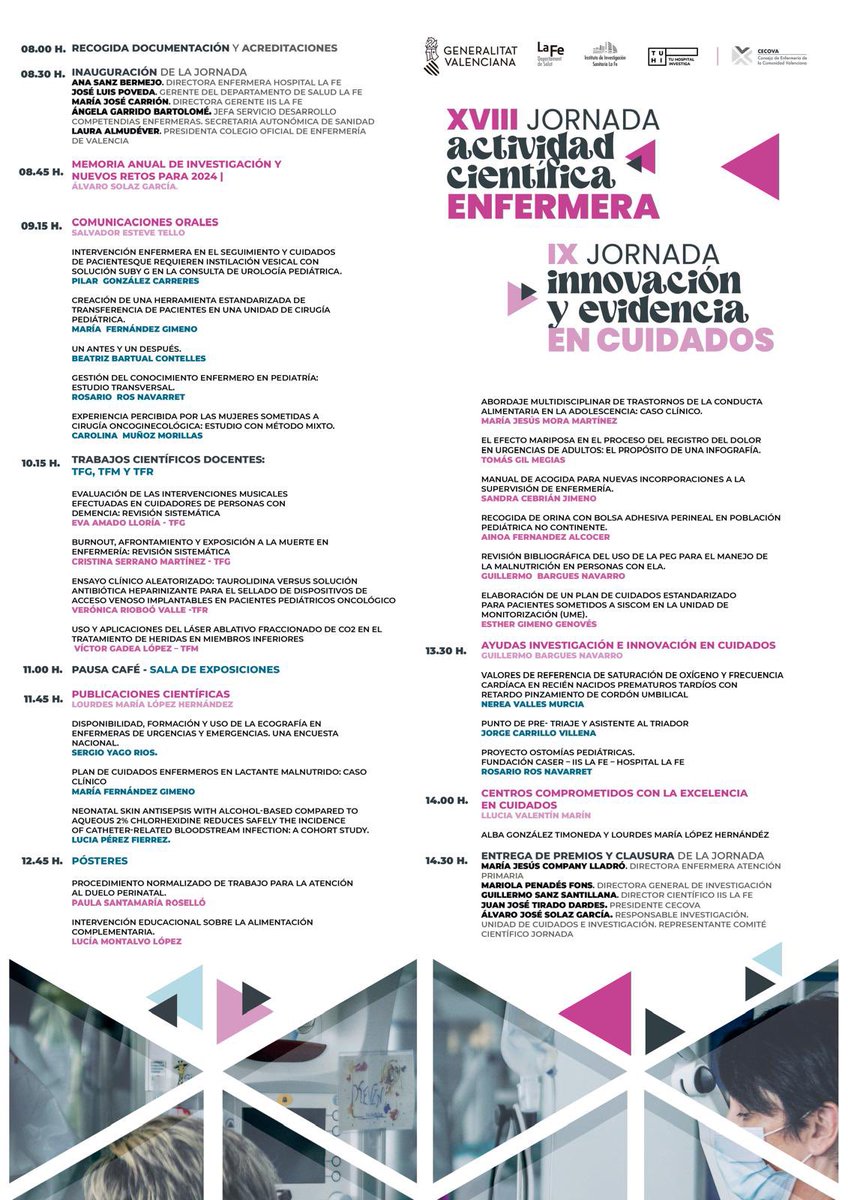 Jorge Carrillo (@carrillo_enf) on Twitter photo XVIII Jornada actividad científica enfermera y IX Jornada innovación y evidencia en cuidados en el <a href="/HospitalLaFe/">HospitalLaFe</a> <a href="/IISLaFe/">IIS La Fe</a> <a href="/enfervalencia/">Colegio de Enfermería de Valencia</a> XVIII Jornada actividad científica enfermera y IX Jornada innovación y evidencia en cuidados en el <a href="/HospitalLaFe/">HospitalLaFe</a> <a href="/IISLaFe/">IIS La Fe</a> <a href="/enfervalencia/">Colegio de Enfermería de Valencia</a>