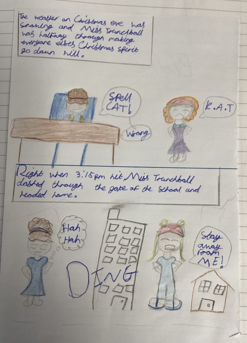 No “bah humbug” in sight for 6B. We have thoroughly enjoyed writing a modern version of A Christmas Carol in the style of a comic strip. Brilliant illustrations <a href="/paganelschool/">Paganel Primary</a>