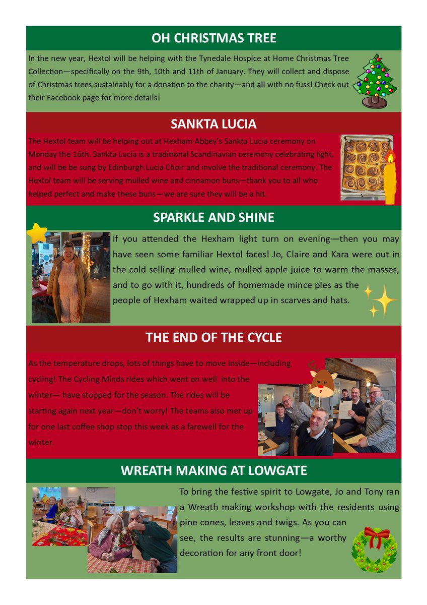 Hello to all - here's a Christmas edition of Hextol Happenings, filled to the brim with lots of festive news and exciting things. Hope it finds you well, and ready for the holiday season - happy reading!