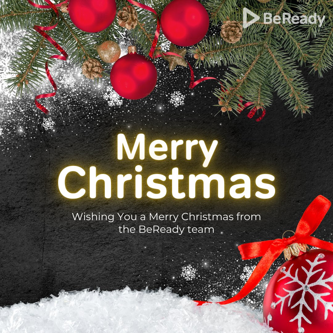 🎄 Merry Christmas from BeReady! 🎄

A big thank you to our partners, learners, and the amazing BeReady team for your support this year.

Wishing you all a wonderful holiday season and looking forward to what 2025 brings!

#MerryChristmas #BeReady