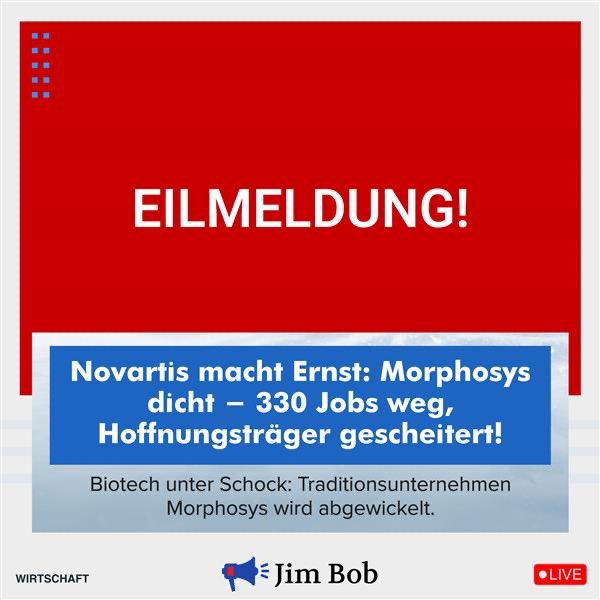 E_Boeminghaus's tweet image. EILMELDUNG-BIOTECH-DRAMA: #NOVARTIS MACHT #MORPHOSYS DICHT – HUNDERTE JOBS VOR DEM AUS!**

Die Übernahme des deutschen Biotech-Pioniers Morphosys durch den Schweizer Pharmariesen Novartis für 2,7 Milliarden Euro war noch frisch, da folgt der Schock: **Bis Ende 2025 werden…