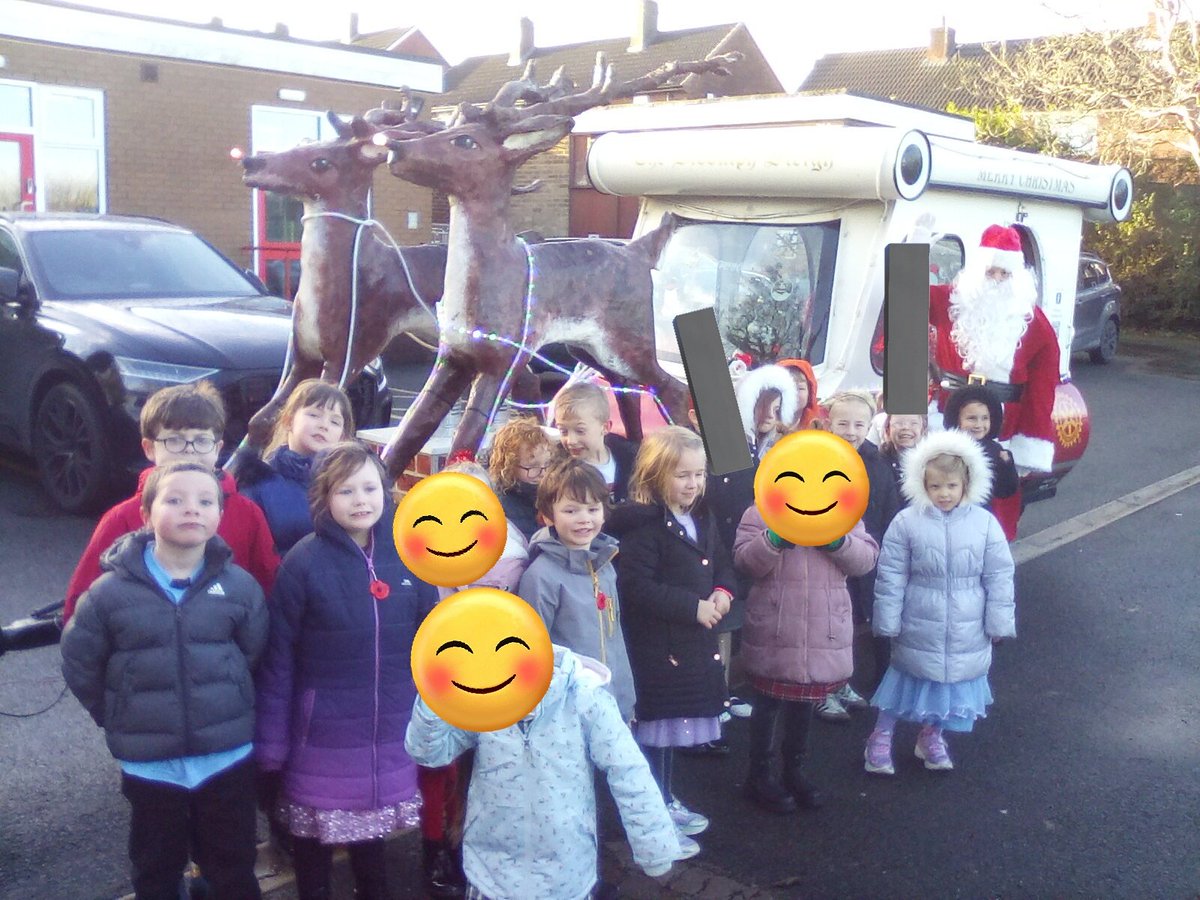 We've have a special visitor at school this morning! 🎅