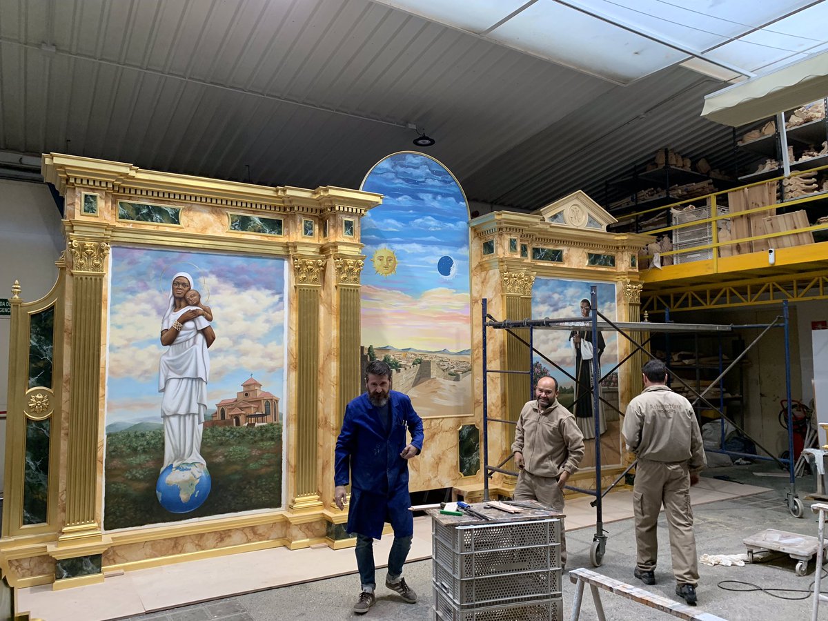 Nuestro segundo retablo en Guinea Ecuatorial, esta vez en Banapa, Malabo.
#artemartinez #horche