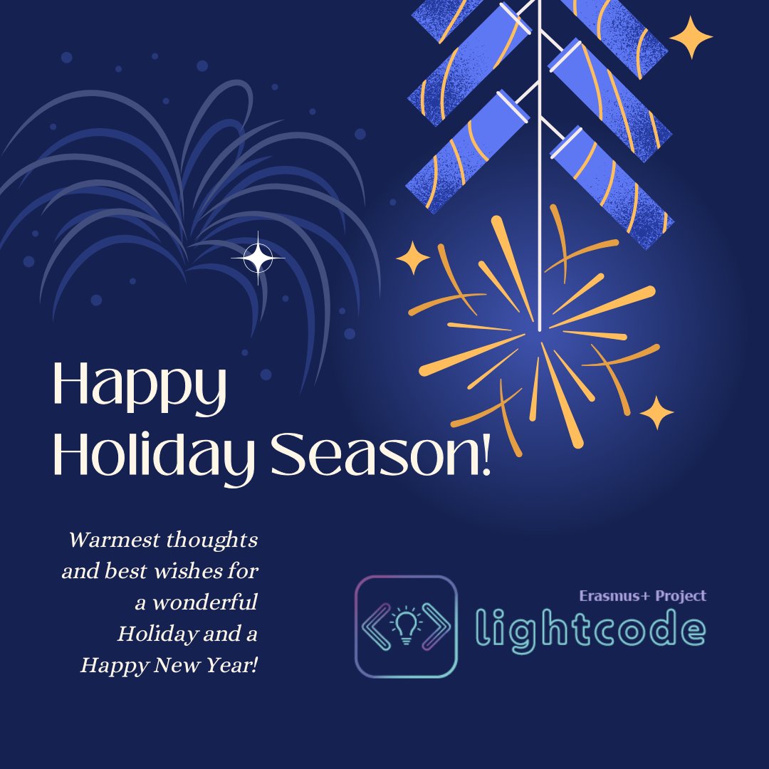 The #LightCode #ErasmusPlusProject thanks all our partners and stakeholders for their outstanding collaboration and commitment throughout the year. We look forward to 2025! ✨

#happynewyear #ErasmusPlus #digitaltransformation #project_lightcode_2022_2025 #Lowcode #education