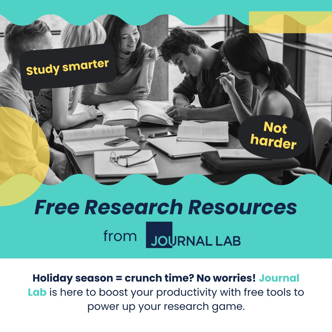 JournalLabHQ's tweet photo. Holiday crunch time? Journal Lab’s got you! Get these FREE resources:

📘 Research E-Book (https://t.co/8kJN8pNtaO)
🎓 Research Lectures (https://t.co/DENDdJmTjW)
💻 Blog (https://t.co/jbFmPINpcl)

Start studying smarter today and get your resources at https://t.co/s6fxUPOWG6 https://t.co/h6hpOsVauc