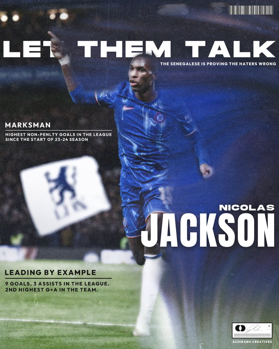 achirabh's tweet photo. Nicolas Jackson is going strength to strength. Insane mentality 🔥

.
.
.
#cfc #jackson @ChelseaFC https://t.co/JbzVwHcvw1