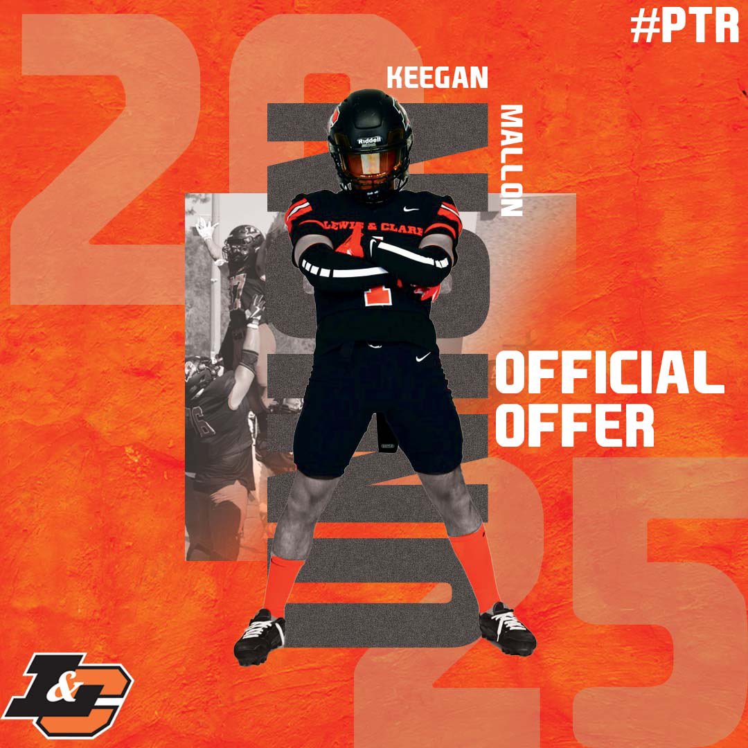 Keegan Mallon (@keegan_mallon) on Twitter photo Very grateful to receive an Official Offer from <a href="/LCPiosFB/">Lewis & Clark Football</a> thank you <a href="/BruceRead22/">rocket</a> for giving me this opportunity‼️‼️#GoPioneers
<a href="/Micah_Chen/">Micah Chen</a> <a href="/PNWSports_/">PNW Sports 𝕏</a> <a href="/RecruitRadarPNW/">Recruit Radar</a> <a href="/RylandSpencer/">Ryland Spencer™</a> <a href="/BrandonHuffman/">Brandon Huffman</a> <a href="/NickFarman55/">Nick Farman M.S.</a> Very grateful to receive an Official Offer from <a href="/LCPiosFB/">Lewis & Clark Football</a> thank you <a href="/BruceRead22/">rocket</a> for giving me this opportunity‼️‼️#GoPioneers
<a href="/Micah_Chen/">Micah Chen</a> <a href="/PNWSports_/">PNW Sports 𝕏</a> <a href="/RecruitRadarPNW/">Recruit Radar</a> <a href="/RylandSpencer/">Ryland Spencer™</a> <a href="/BrandonHuffman/">Brandon Huffman</a> <a href="/NickFarman55/">Nick Farman M.S.</a>
