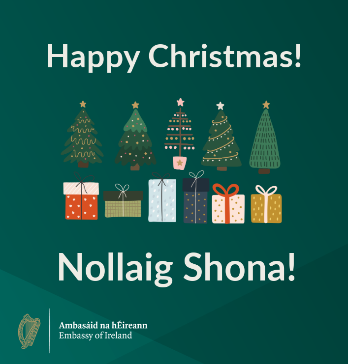 irlembvietnam's tweet photo. The Embassy will be closed on 25 and 26 December for Christmas 🎄

In the case of a consular emergency, Irish citizens can contact the Duty Officer at +84 24 3974 3291. https://t.co/2XIovOOiJ9
