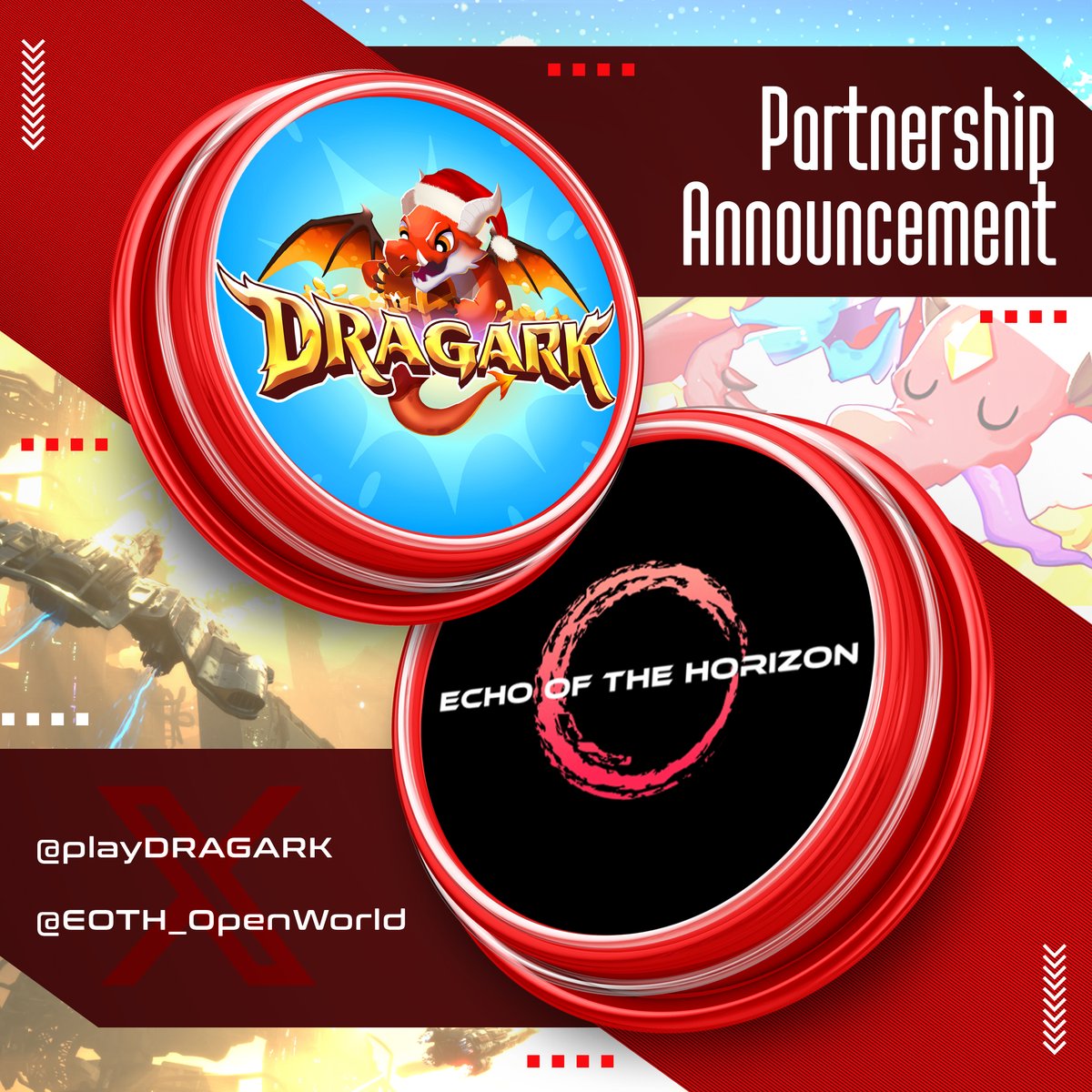 playDRAGARK's tweet image. PARTNERSHIP ANNOUNCEMENT | DRAGARK 🤝 EOTH
We're exciting to introduce our latest partner - @EOTH_OpenWorld
Echo Of The Horizon (EOTH) is an ambitious single-player & multiplayer #RPG open-world game set in a captivating universe, developed using Unreal Engine 5
Together, we…