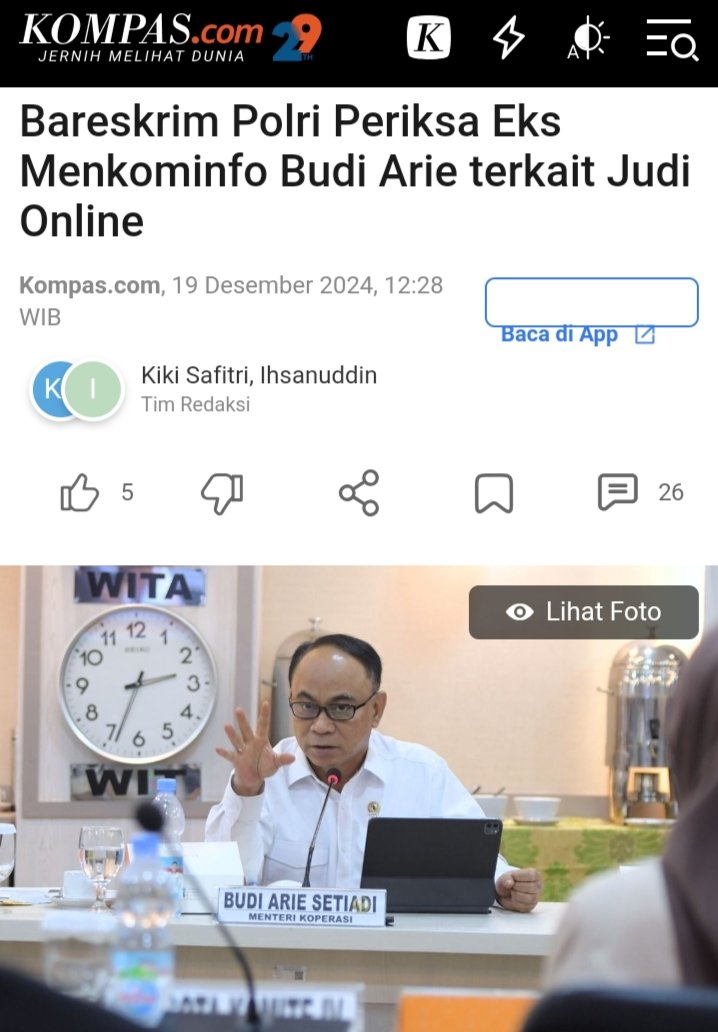 BANGSAygSUJUD's tweet photo. Hari ini

Bareskrim Polri memeriksa Mantan Menteri Komunikasi dan Informatika (Menkominfo) Budi Arie Setiadi, terkait kasus judi online yang dibekingi pegawai Kemenkomdigi

Satu kata sepakat dg Presiden Prabowo Subianto @prabowo SIKAT JUDOL 💪 🇮🇩 https://t.co/1mlOhqy67d