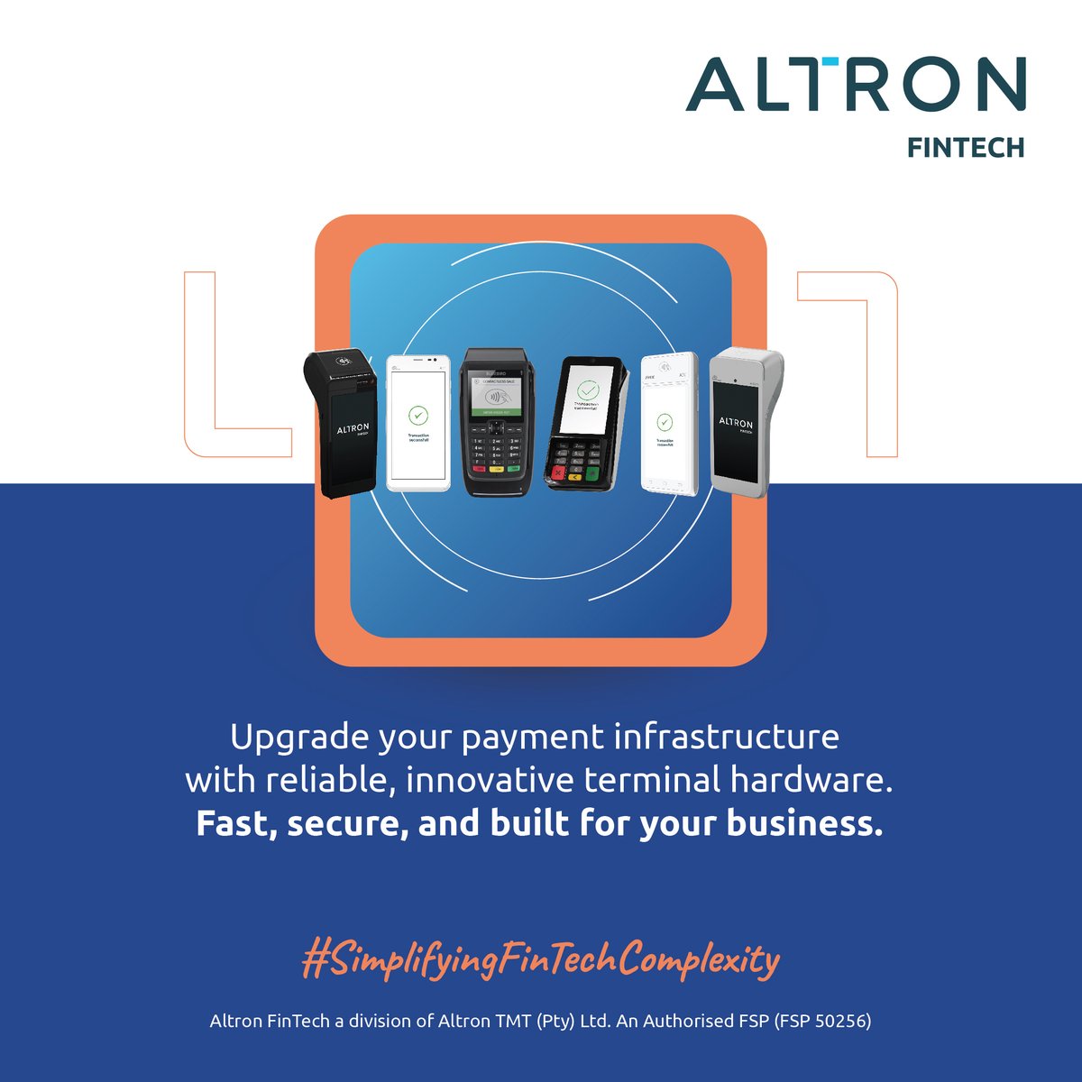 AltronFinTech's tweet image. Equip your business with Altron FinTech’s cutting-edge terminal hardware. Whether you need POS systems, mobile payment devices, or custom hardware solutions, we’ve got you covered for fast, secure transactions. eu1.hubs.ly/H0fd74p0

#POSHardware  #SimplifyingFinTechComplexity