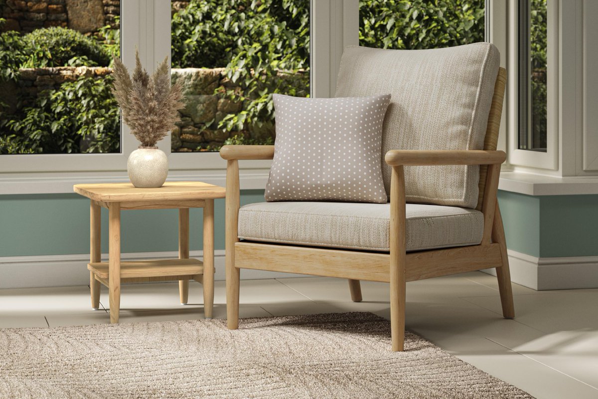 ✨ Discover the elegance of the Dorchester! This stunning new addition features a clean, modern mindi wood frame with rounded arms and a hand-woven backrest, beautifully finished in light oak. It's no wonder it's quickly gaining popularity! Pair it with a cosy sofa and matchin...