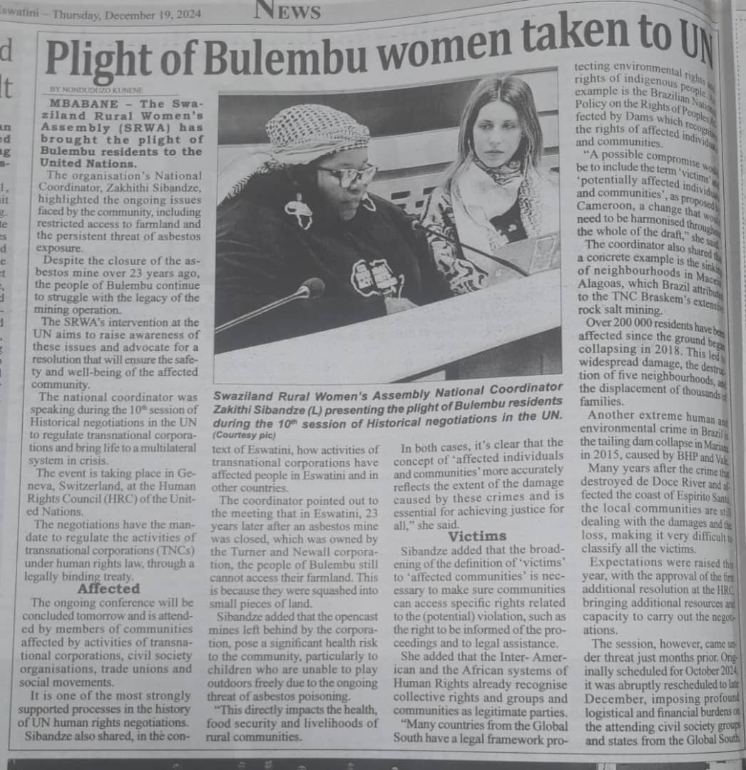 UN negotiations on the legal binding treaty on Transnationals

#10thSession