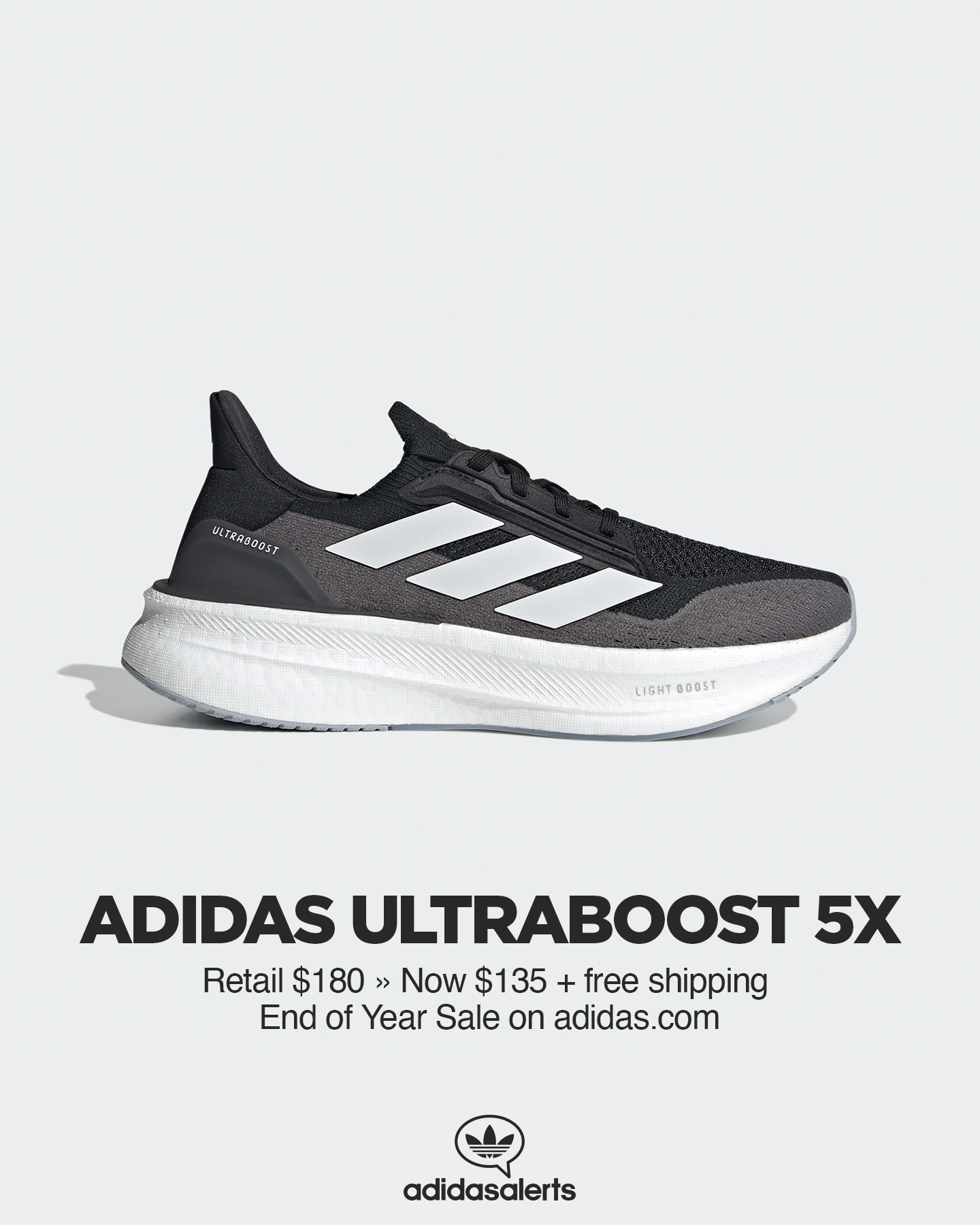 adidas alerts on X 25 OFF on adidas US. adidas Ultraboost 5X Core Black. Retail 180. Now 135 free shipping. Men s https t IUKju2F2k7 Women s https t Bhb5xRmIca ad https t uQa7tA1Okt X