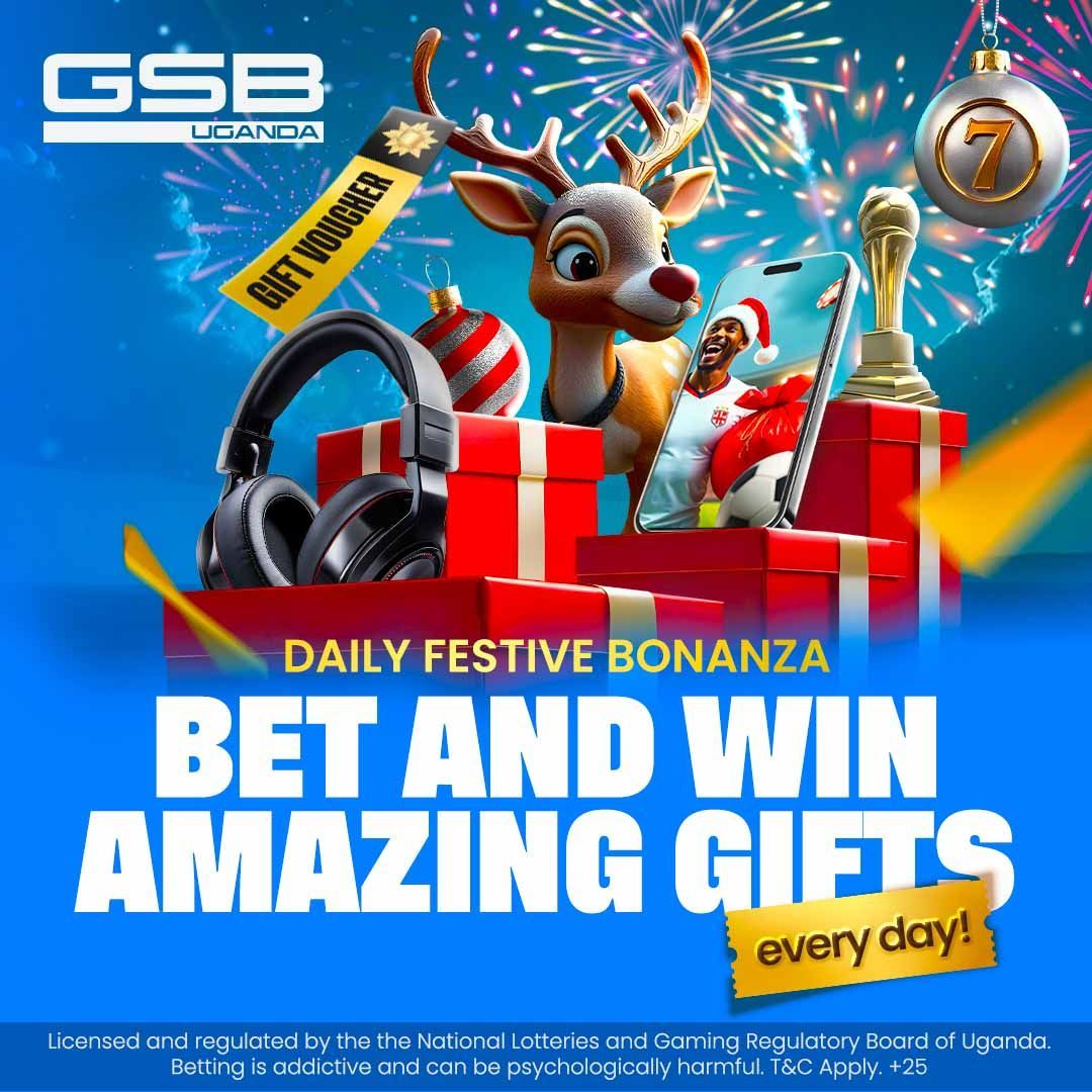 GSB_Uganda's tweet photo. ๐จ๐ ๐๐๐๐ค ๐๐ ๐๐ข๐ง๐ง๐ข๐ง๐ ๐
๐พ๐ฒ
From 16th to 22nd December ๐๐๐ ๐
๐๐ฌ๐ญ๐ข๐ฏ๐ ๐๐จ๐ง๐๐ง๐ณ๐ is giving 1๏ธโฃ Lucky punter a daily take home๐. You can't miss this! ๐๐๐ญ๐๐ข๐ฅ๐ฌ ๐๐พ๐ https://t.co/jp3I2TUbHr
#GSBUganda #ChristmasPromo #XmasPromo #GiftGiveAway #GiveAway https://t.co/yH8mTQGVYT