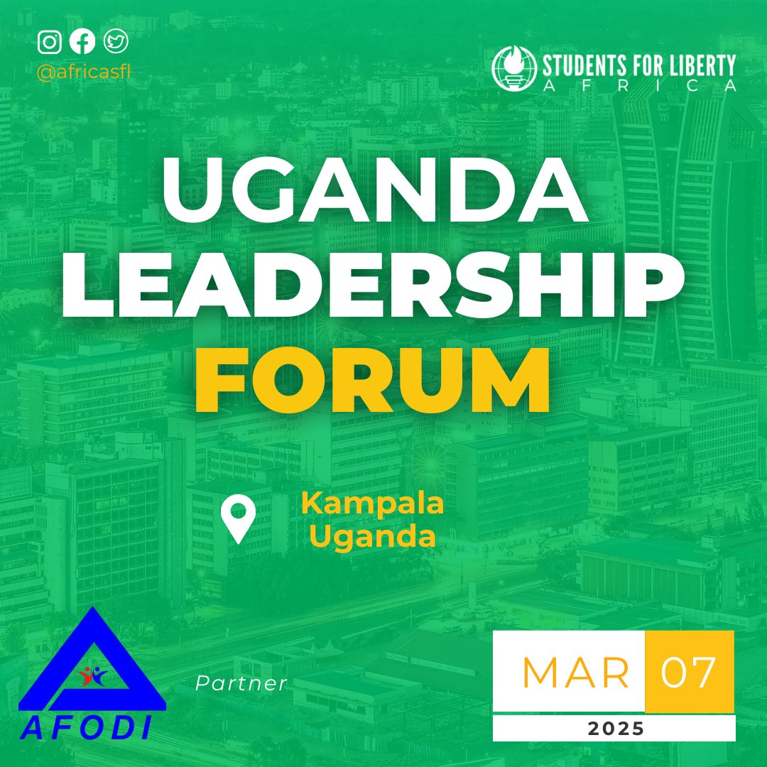 Unlock Your Leadership Potential
Join the Uganda Leadership Forum 2025 on March 7th in Kampala
Network with 100 like-minded youth leaders and influencers.
Learn actionable strategies for leadership, advocacy, and personal development.
Register now!  forms.gle/mDVBVvTboSg8MS…