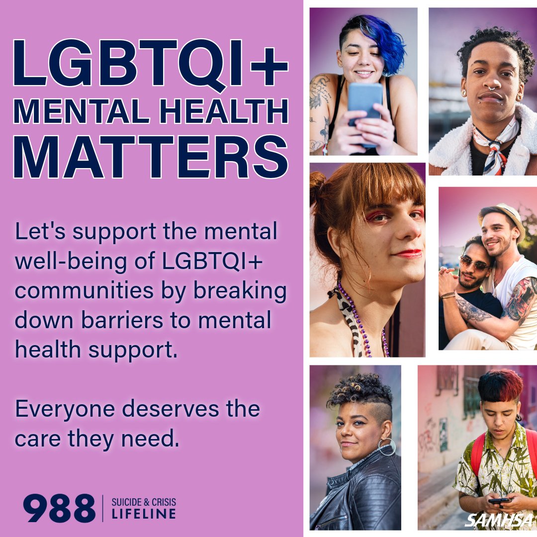 We all have a role to play 💙 Learn how to support and be an ally to your #LGBTQI+ loved ones: 988lifeline.org/help-yourself/…… #ComingOutDay   LGBTQI+ people under 25 can talk to an LGBTQI-trained crisis counselor #988Lifeline 📷 Call 988 then press 3 📷