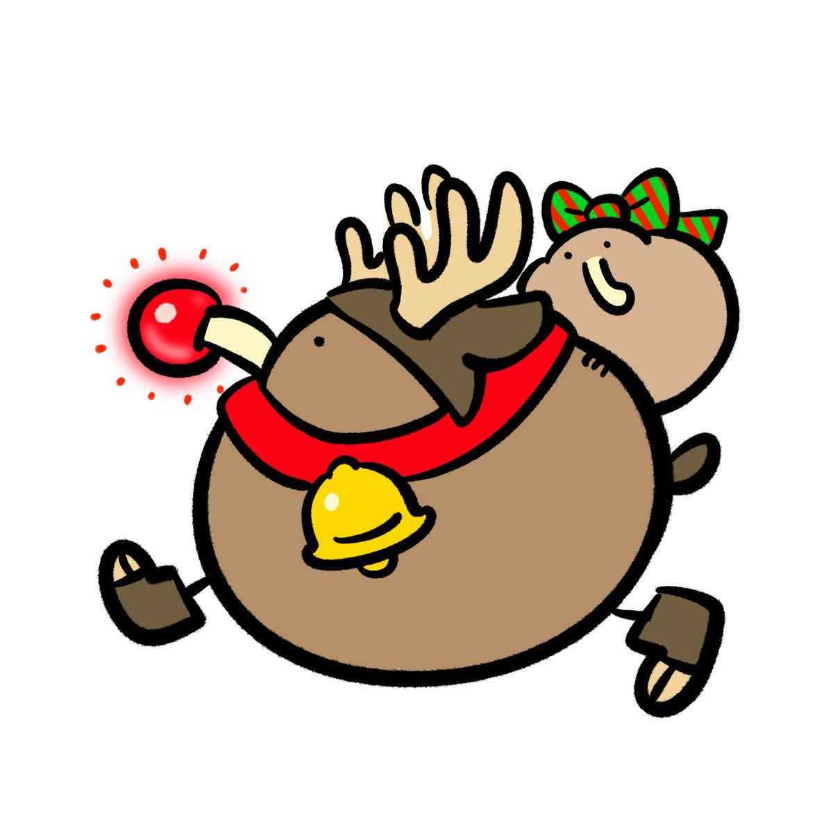 いいねを押すとトナカイが出ると聞いて🫎
 #HAPPYHOLIDAYS
