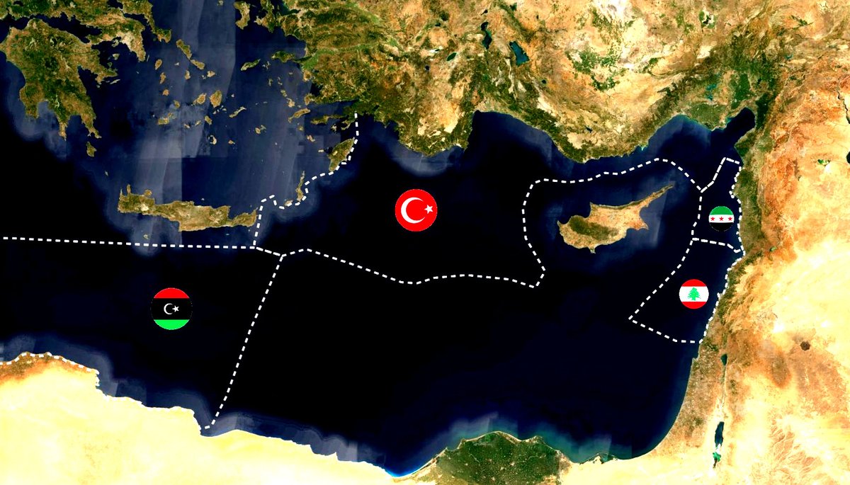 TurkishCentury's tweet photo. SYRIA &amp; TÜRKİYE will sign a maritime demarcation agreement in early 2025, further strengthening #Ankara's position and dealing another major blow to Greece's arrogant, expansionist claims in the Mediterranean Sea in violation of int'l law. 🌊 https://t.co/arOe5iszby