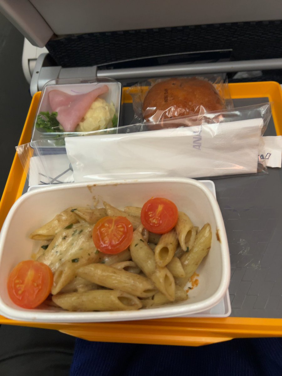 junchan1200's tweet photo. 機内食はこちら💁
ビールはプレモル、1回目は照り焼きチキン、2回目はペンネを選びました😃
安定の美味しさですね🤤
窓側にいた金髪おばちゃんからマカロニサラダ、ツナサンドイッチ、ポテサラをもらいました😂
お腹空いていたので良かったです😇
#ANA #機内食 #ヒューストン #羽田空港 #NH113 #SFC #SFC修行