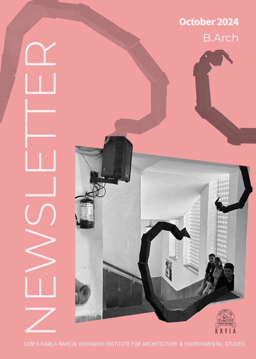 KrviaNews's tweet image. The KRVIA takes the pleasure to put forth the B.Arch newsletter, October 2024 edition for your perusal.

Please click here to read the newsletters.

krvia.ac.in/publication_ce…

#architectureschool #krviamasters #urbanconservation #urbandesign #architecturepublication