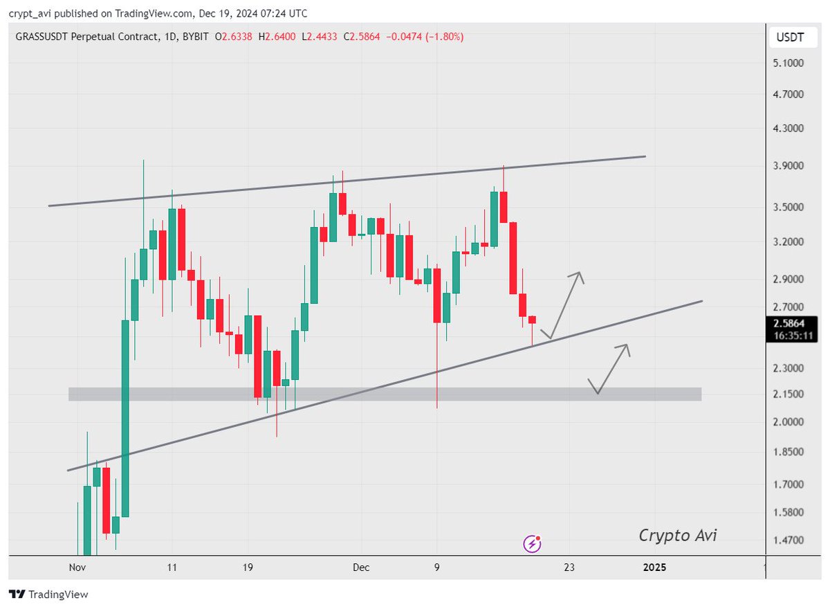 crypto_tech_avi's tweet image. #GRASS 💹 ( Spot &amp;amp; Long 2x )

Buying Zone : $2.6 - 2.34

Targets :-

2.70
2.87
3.10
3.32
3.65
3.85++

Stop Loss :- 1.96

#GRASS #cryptocurrecy #btcusdt