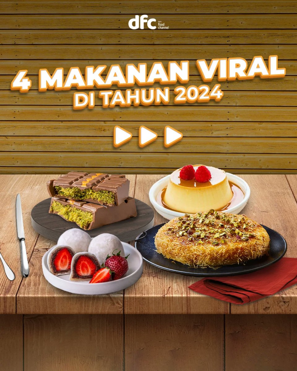 Dens_TV's tweet photo. Selama 2024 ini banyak banget gak sih makanan-makanan viral yang berseliweran??🤤🤤

Hayoo.. siapa di antara DensLovers yang udah cobain semua makanan viral ini??!!!

#DensTV #Itssimplyentertaining #DensGO #DFC #DensFoodChannel #makanan #food #makananviral https://t.co/4x00HE1Tbi