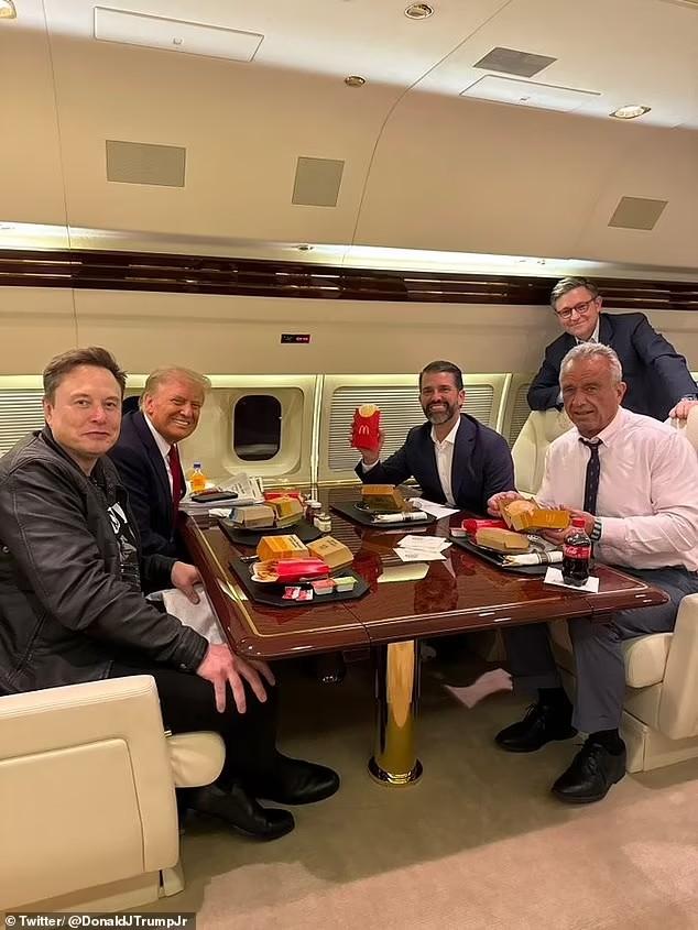 mdavies's tweet photo. @realDonaldTrump No need to use AI to have a picture of an obese old man eating McDonalds (second from left). https://t.co/QM2MBYpaK0