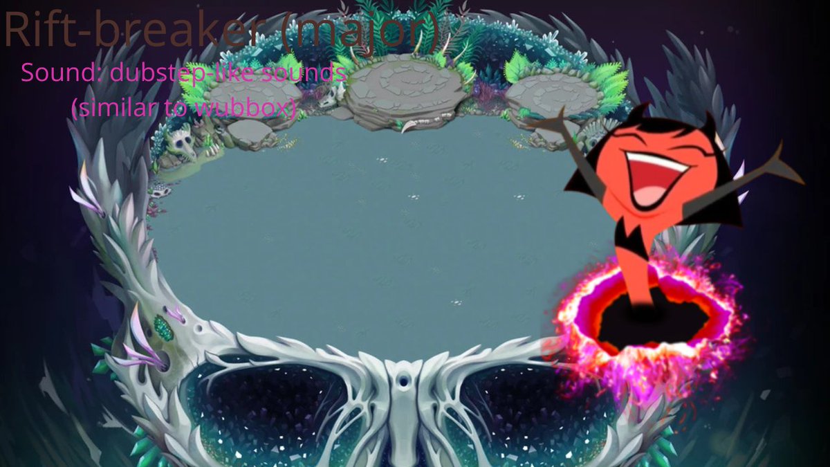 sergioelputocr1's tweet photo. i made another paironormal. this time for Bone island. ¡Behold Rift Breaker (aka common wubbox from hell)!
#mysingingmonsters #paironormal #boneisland https://t.co/N2nRDsT57s
