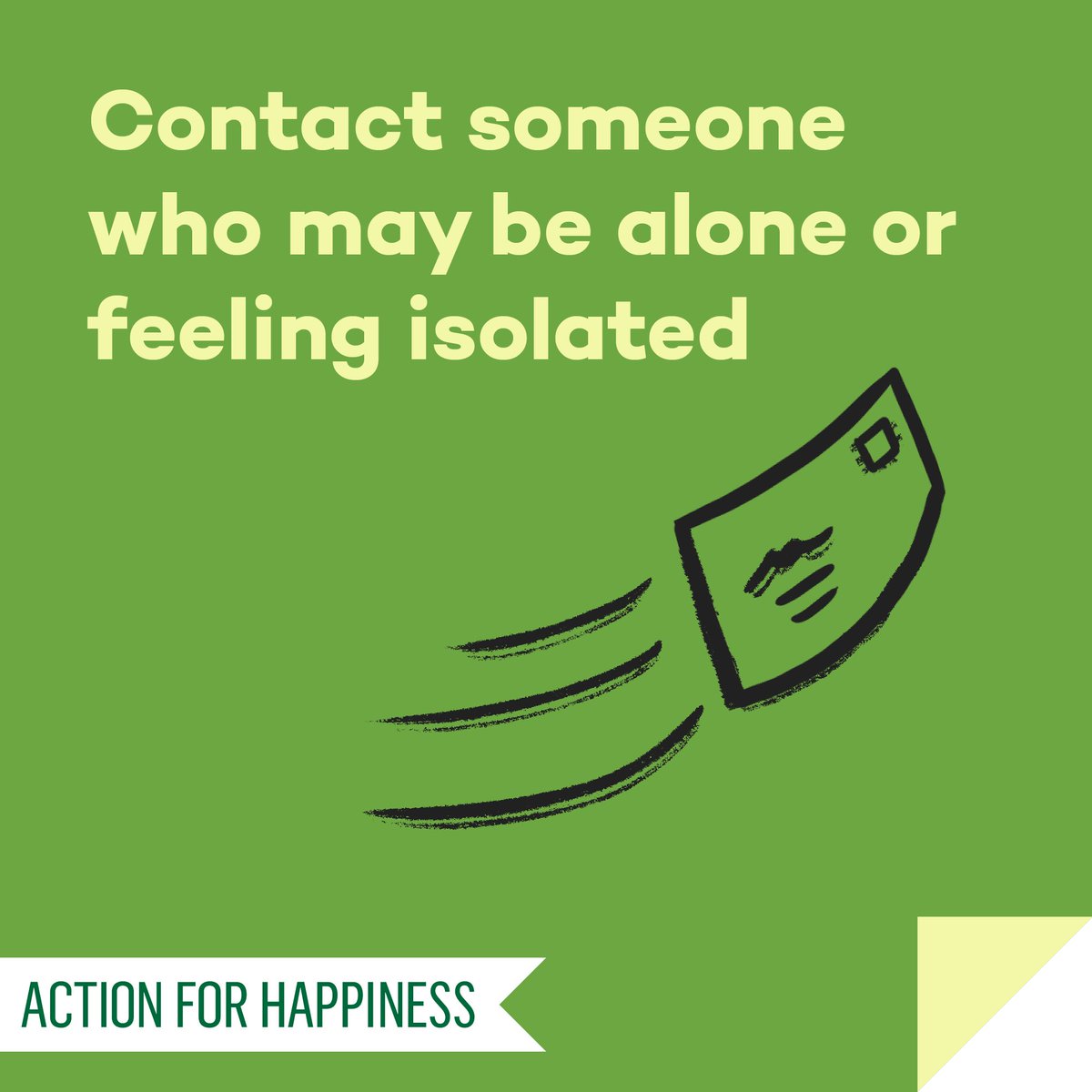 Do Good December - Day 19: Contact someone who may be alone or feeling isolated actionforhappiness.org/calendar #DoGoodDecember