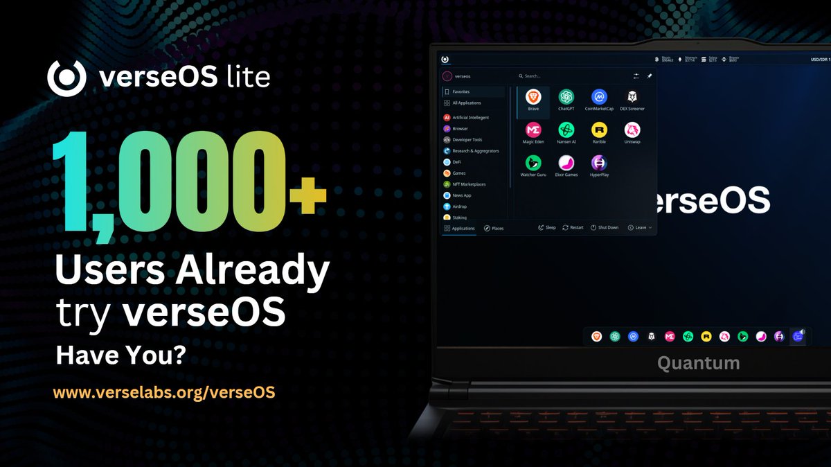 🎉Over 1,000+ Users in Under 24 Hours! 🌐

💡 Haven’t tried it yet? Join the movement and be part of the next milestone!

👉 Test it now: verselabs.org/verseOS/
👉 Earn rewards while exploring: quest.verselabs.org

#verseOS #Verselabs