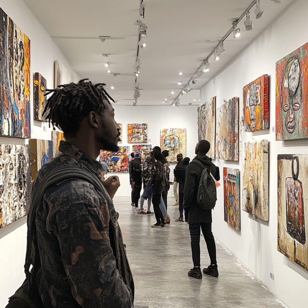 A vibrant painting being tokenized into digital shares