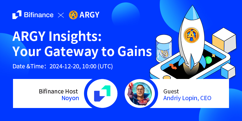 BiFinance (@bifinancee) on Twitter photo 👇AMA theme:👇
#ARGY Insights: Your Gateway to Gains
⏰: 2024-12-20,10:00AM(UTC)
👑Guests:Andriy Lopin, CEO
💵 :Select 5 people,answer their questions and reward  $10 ARGY
🔗: t.me/BiFinance_Glob…
🥳Before the AMA ends,RT+Follewed,choose 10 UID get $3 coupons 👇AMA theme:👇
#ARGY Insights: Your Gateway to Gains
⏰: 2024-12-20,10:00AM(UTC)
👑Guests:Andriy Lopin, CEO
💵 :Select 5 people,answer their questions and reward  $10 ARGY
🔗: t.me/BiFinance_Glob…
🥳Before the AMA ends,RT+Follewed,choose 10 UID get $3 coupons