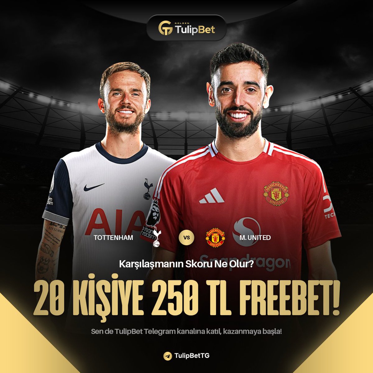 tulipilekazan's tweet image. 🏹 TULİP'Lİ MAÇLAR İLE KAZANMAYA DEVAM EDİYOR!

TOTTENHAM🆚MANCHESTER UNITED

⚽ Karşılaşmanın Skoru Ne Olur?

💎 20 KİŞİYE 250 TL FREEBET!

✅ Telegram ve X kanallarımızı Takip Et!
✅ RT AT,
✅ Tweet Altına Tahminini Bırak!

Kurallar: ws.tc/GwvGX