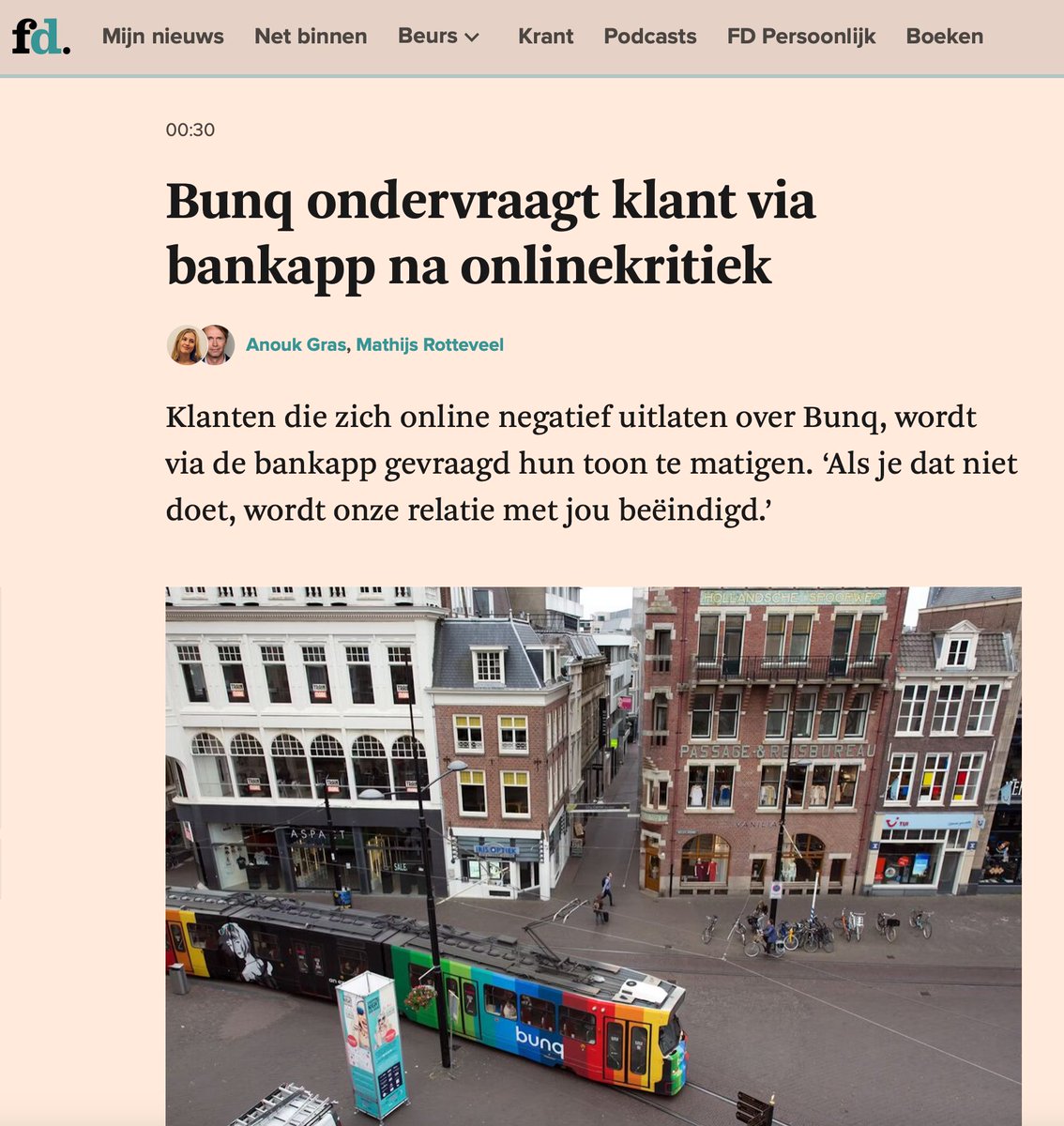 Bunq is echt by far de meest gestoorde bank die ik ooit heb gezien (en ik heb bij een aantal banken gewerkt). Ze zijn echt niet goed wijs daar.