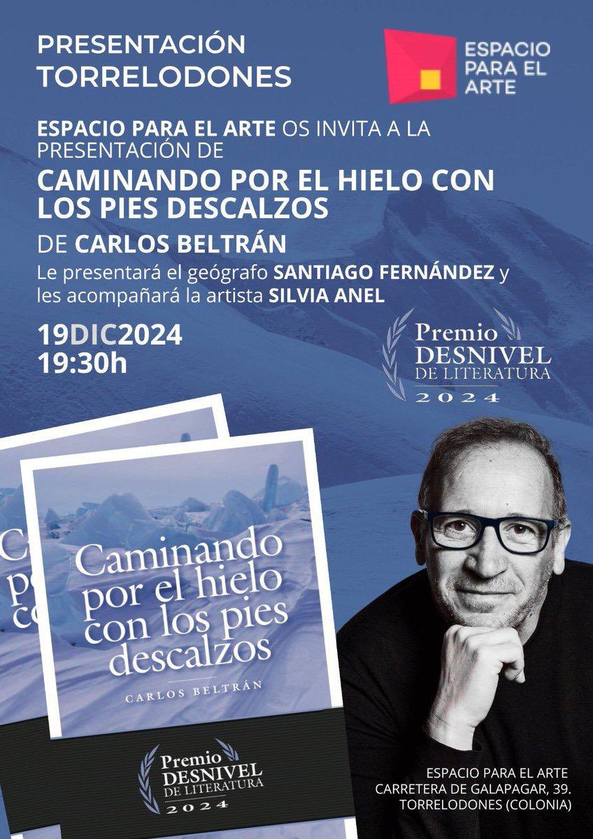 Santiago Fernández Muñoz (@fernandezy69) on Twitter photo Que cosa tan buena me va a pasar hoy.
<a href="/carlostbeltran/">Carlos Beltrán</a> me ha elegido para presentar su libro, Premio <a href="/editodesnivel/">Editorial Desnivel</a>
Nos vemos en la Escuela de Arte Silvia Anel, en el antiguo Flores.
#Torrelodones Que cosa tan buena me va a pasar hoy.
<a href="/carlostbeltran/">Carlos Beltrán</a> me ha elegido para presentar su libro, Premio <a href="/editodesnivel/">Editorial Desnivel</a>
Nos vemos en la Escuela de Arte Silvia Anel, en el antiguo Flores.
#Torrelodones