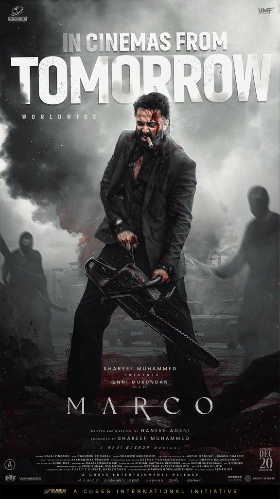 filmcrazymedia's tweet image. Raw intense action packed #Marco hitting screens tomorrow👍

#UnniMukundan #MarcoDec20 #MarcoMovie