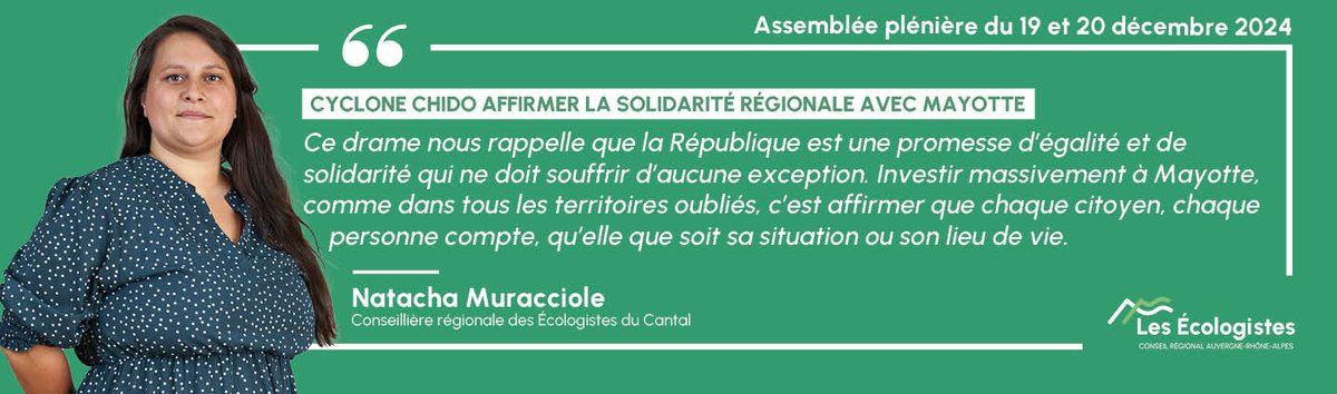 👉 Retrouvez l'intervention de @Nat_Muracciole sur la solidarité régionale avec Mayotte : ecologieaura.fr/ap202412-souti…