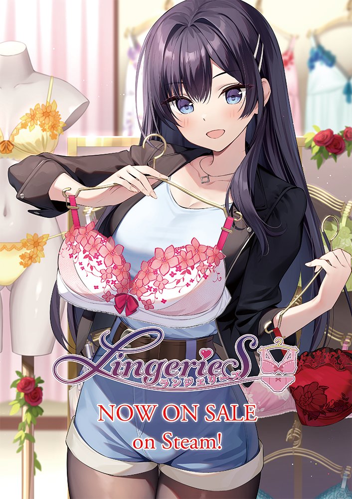 LingerieS / ランジェリーズ

Steamにて発売開始！
ゲーム本編：1000円
R-18 DLC：1000円
発売1週間は10%OFF!!

Now on sale on Steam!
Main Game:$9.99
R-18 DLC：$9.99
10% off for the first week on sale!

store.steampowered.com/app/2890890/Li…