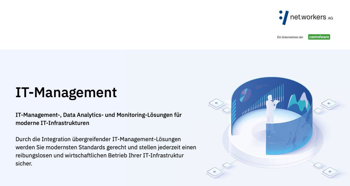 IT-Management-, Data Analytics- und Monitoring-Lösungen für moderne IT-Infrastrukturen - jetzt informieren: ➡️ networkers.de/loesungen/it-m…