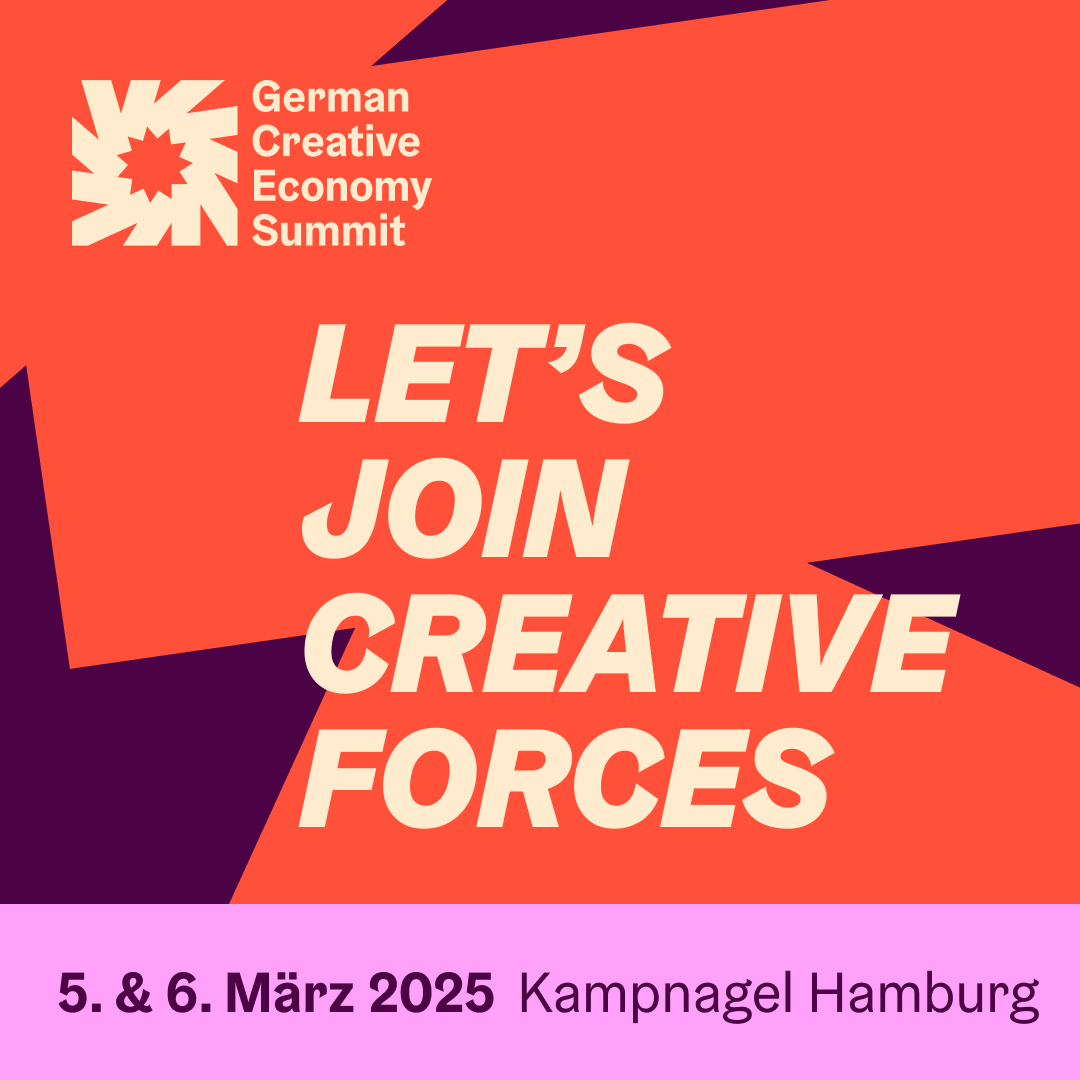 Ficorest's tweet photo. 📢 German Creative Economy Summit 2025
Das größte Event für die gesamte #Kreativbranche in Deutschland. Am 5. &amp; 6. März findet der Summit als bundesweiter Kongress für die Kultur- und Kreativwirtschaft statt. 👉 Tickets für den #gces25 &amp; Infos https://t.co/5J1jTeCCOj https://t.co/qhMsAQgvfl