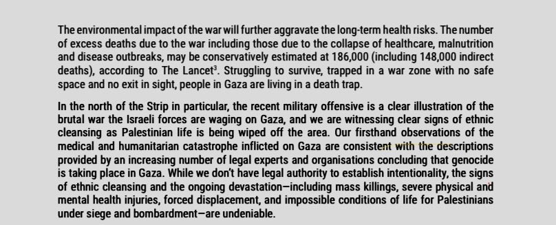 Après ⁦<a href="/amnesty/">Amnesty International</a>⁩ deux nouveaux rapports concluent au crime de génocide par Israël à #Gaza :
⁦<a href="/hrw/">Human Rights Watch</a>⁩ 👉 Israël est « responsable d’actes de génocide »
⁦<a href="/MSF/">MSF International</a>⁩ 👉 « Nos observations de première main concordent avec les descriptions concluant à un génocide à Gaza. »