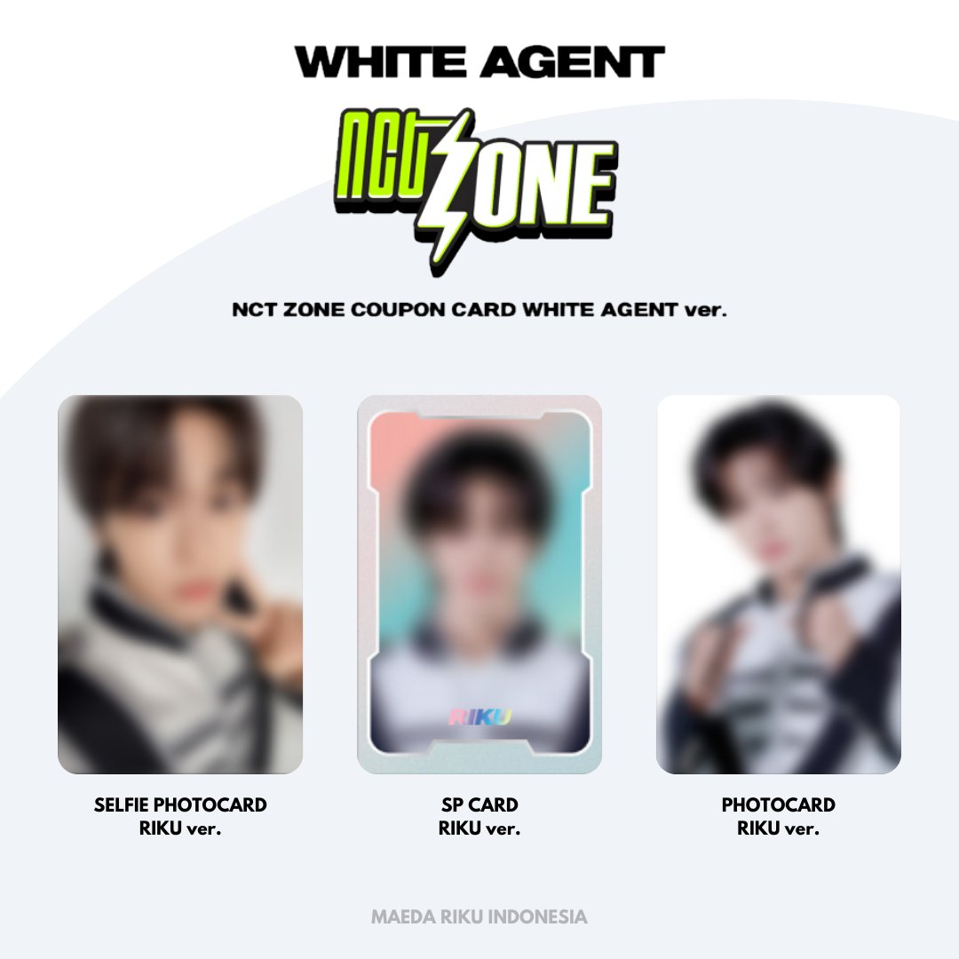 PREVIEW] NCT ZONE OFFICIAL COUPON CARD - #RIKU ver. 🤍 WHITE AGENT